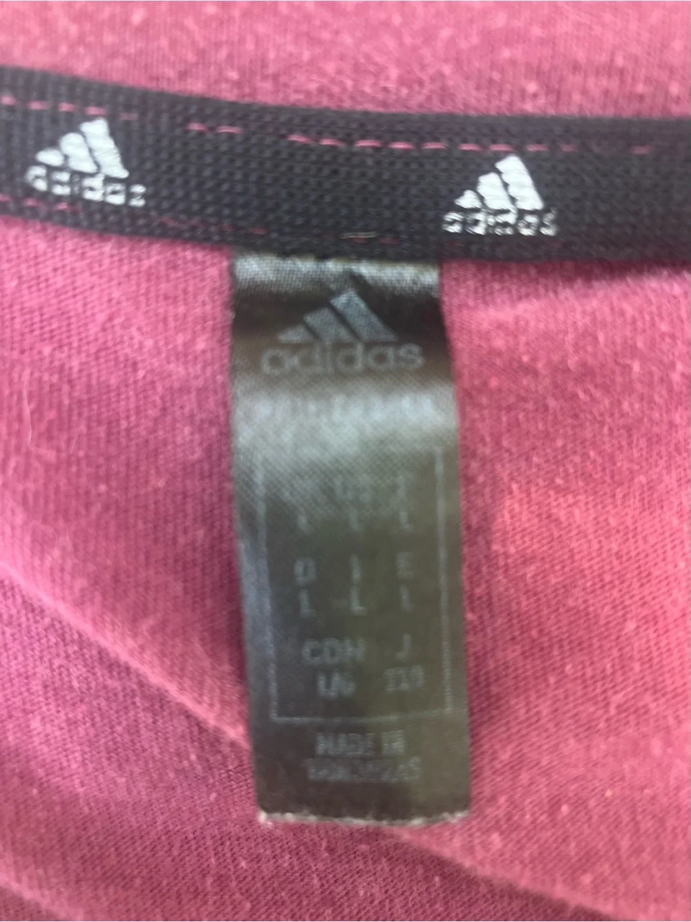 Adidas Men’s Large Magenta Climalite Performance Tee‎